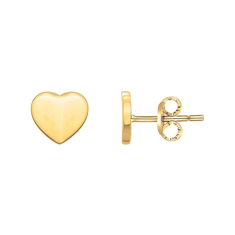 Boucles d'oreilles femme puces cœurs edora plaqué or edo76400270 - puces - edora