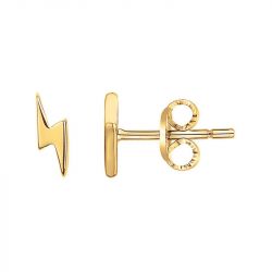 Boucles d'oreilles femme puces éclairs EDORA plaqué or EDO76400268