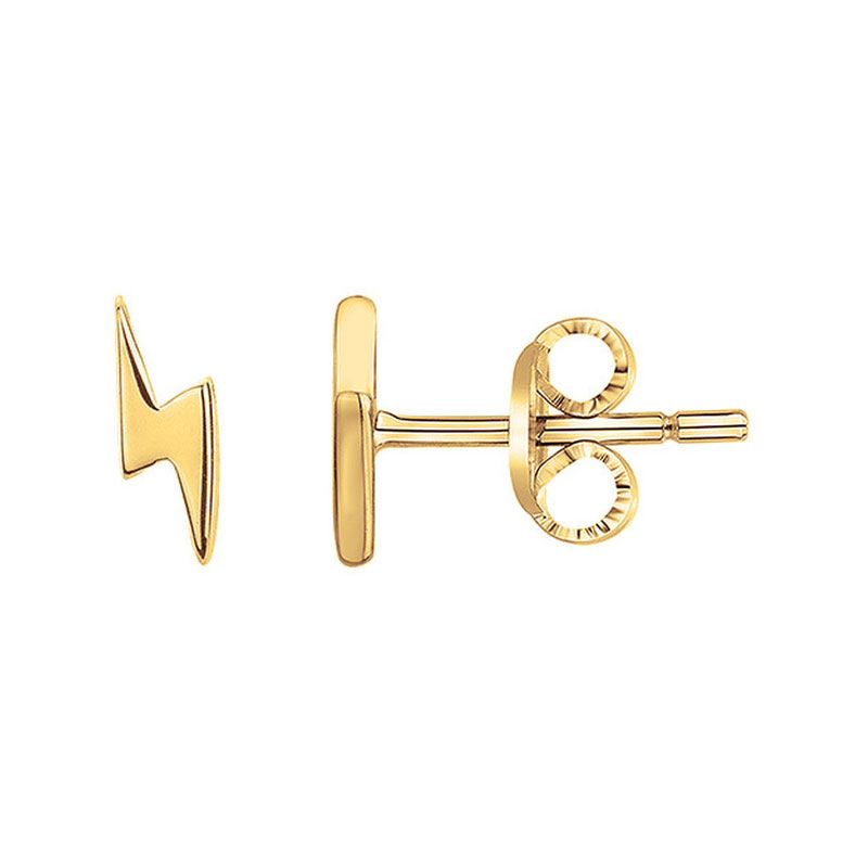 Boucles d'oreilles femme puces éclairs edora plaqué or edo76400268 - puces - edora