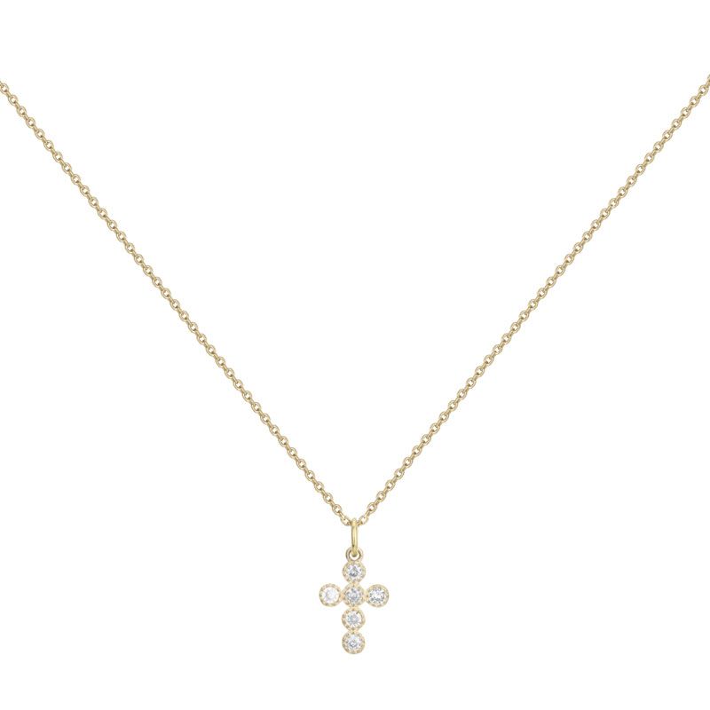 Collier femme croix edora plaqué or et oxyde edo66700091 - colliers-femme - edora