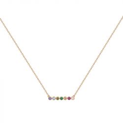 Collier femme multipierres  edora plaqué or et oxydes edo66700069 - colliers-femme - edora - 0