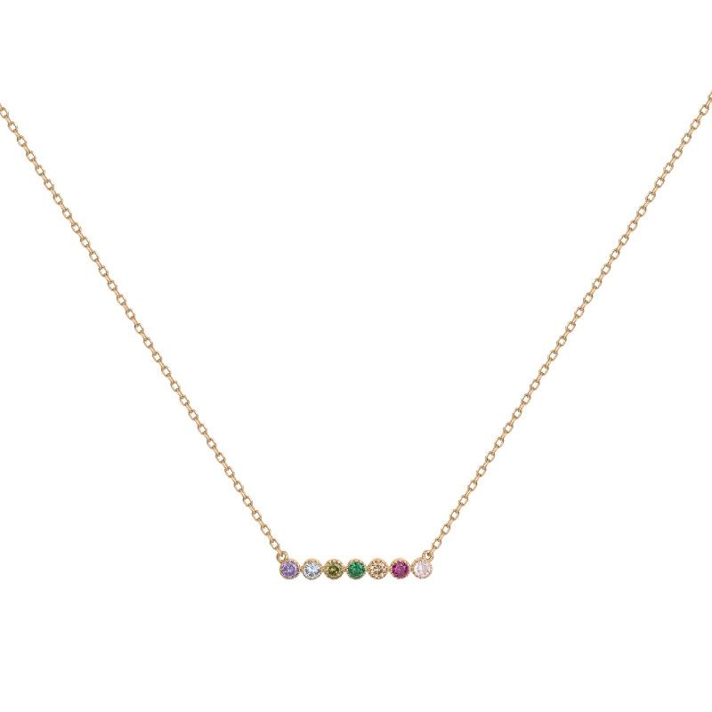 Collier femme multipierres  edora plaqué or et oxydes edo66700069 - colliers-femme - edora