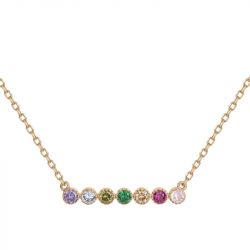 Collier femme multipierres  edora plaqué or et oxydes edo66700069 - colliers-femme - edora - 1