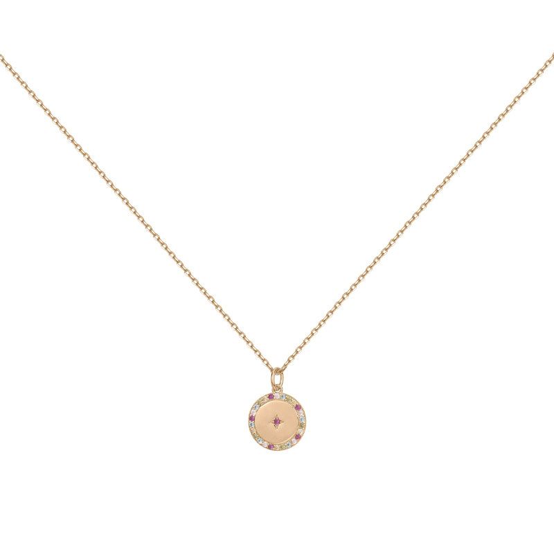 Collier femme multipierres  edora plaqué or et oxydes edo66700075 - colliers-femme - edora