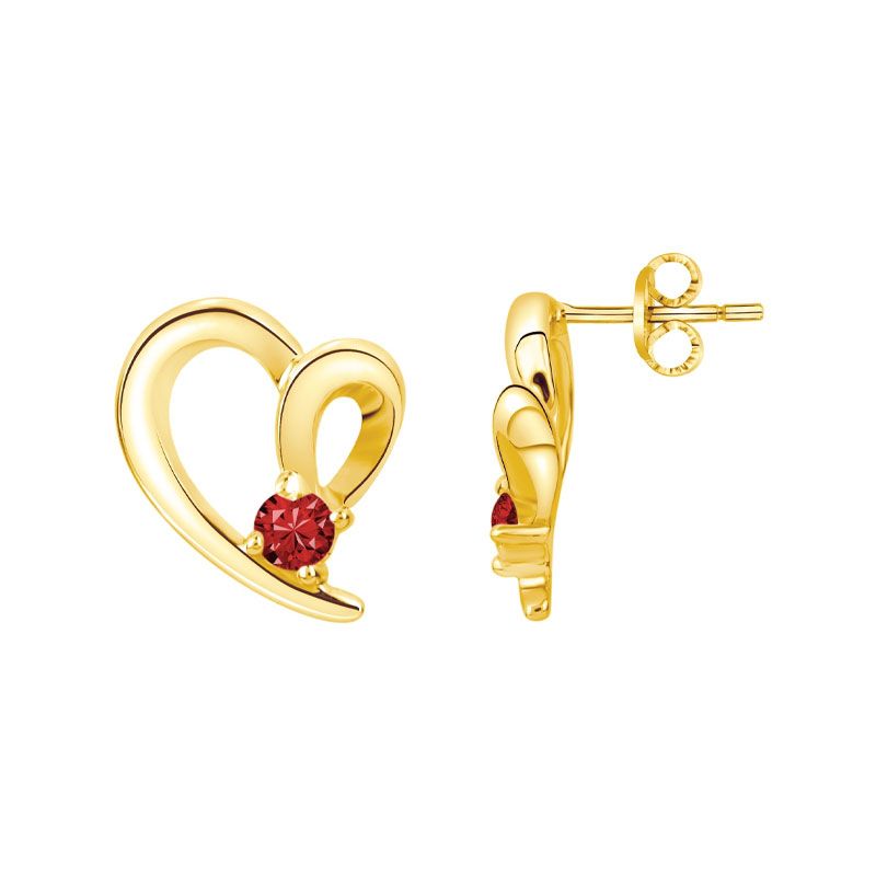 Boucles d'oreilles femme puces cœurs edora plaqué or edo76400207 - boucles-d-oreilles-plaque-or - edora