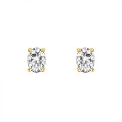 Boucles d'oreilles femme puces edora plaqué or et oxydes edo76400233 - boucles-d-oreilles-plaque-or - edora - 1