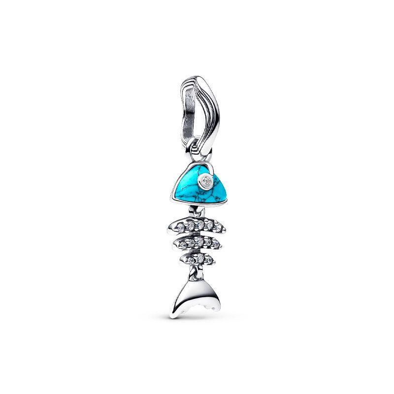 Charm   pandora pendant arête de poisson turquoise 793894c01 - charms - edora