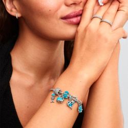 Charm   pandora pendant arête de poisson turquoise 793894c01 - charms - edora - 3