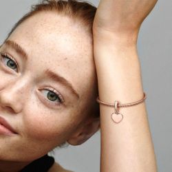 Charm pandora pendant plaque cœur gravable 788761c01 - charms - edora - 1