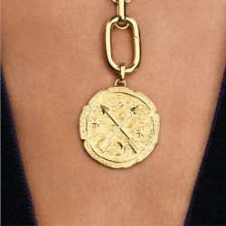 Charm pandora médaillon surdimensionné flèches croisées 764084c01 - charms - edora - 4