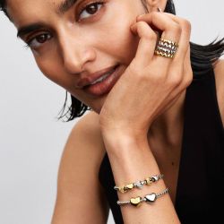 Mini charm pandora yin et yang texturé 764045c00 - charms - edora - 3