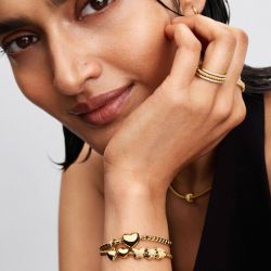 Mini charm pandora cœur doré 763998c00 - charms - edora - 1