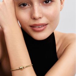 Bracelet femme pandora maille serpent fermoir cœur 563050c00 - bracelet-argent-femme - edora - 3