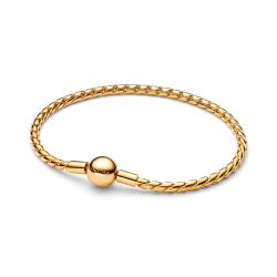 Bracelet femme pandora maille chevron fermoir rond doré 564028c00 - bracelet-argent-femme - edora - 0