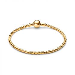 Bracelet femme pandora maille chevron fermoir rond doré 564028c00 - bracelet-argent-femme - edora - 2