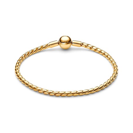 Bracelet femme pandora maille chevron fermoir rond doré 564028c00 – bracelet argent femme