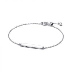 Bracelet femme pandora chaîne barre gravable 594010c01 - gourmettes - edora - 0