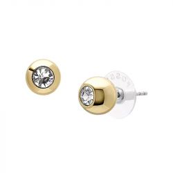 Boucles d’oreilles femme puces fossil bright baubles en laiton doré ja7251710 - puces - edora - 2