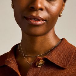 Boucles d’oreilles femme puces fossil bright baubles en laiton doré ja7251710 - puces - edora - 3