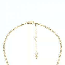 Collier femme fossil chaîne sutton tokens of affection en acier inoxydable, bicolore jf04357998 - colliers-femme - edora - 4