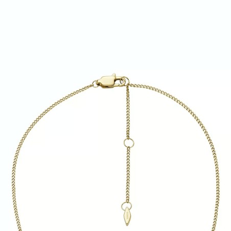Collier femme fossil harlow locket collection en acier inoxydable, doré jf04738710 – colliers femme
