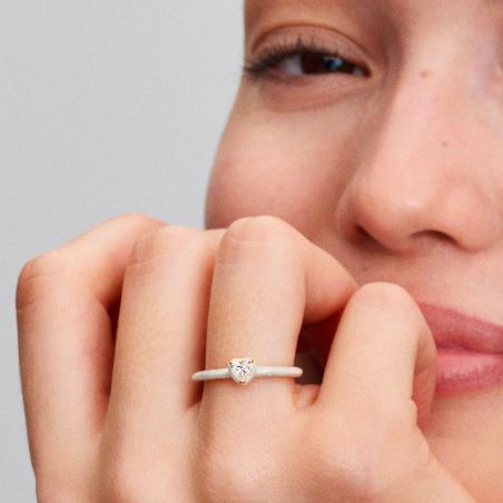 Bague fantaisie femme & homme: bague fantaisie argent, or, rose - solitaires - edora - 2