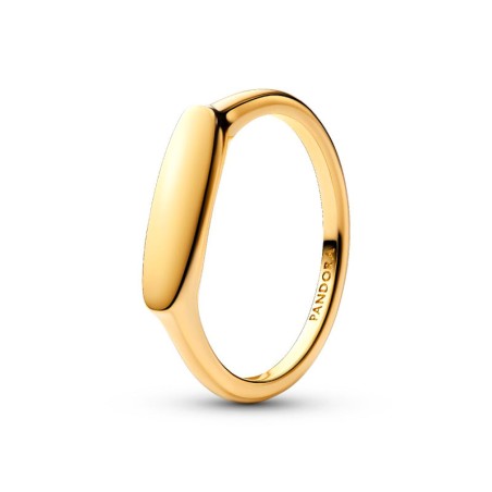 Bague femme pandora barre gravable métal doré à l'or 14 carats 163986c00 – toutes nos bagues femme