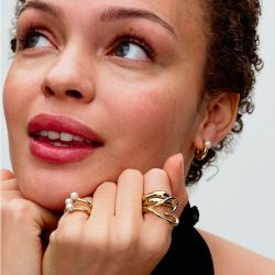 Bague femme pandora cœur de forme organique métal doré à l'or 14 carats 163288c00 - plus-de-bagues-femmes - edora - 3