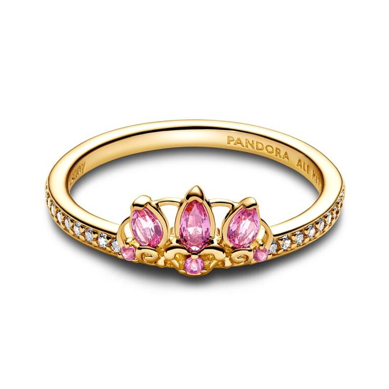 Bague femme pandora diadème princesse disney raiponce métal doré à l'or 14 carats 163651c01 - plus-de-bagues-femmes - edora