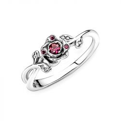 Bague femme pandora disney la belle et la bête rose argent massif 190017c01 - plus-de-bagues-femmes - edora - 4
