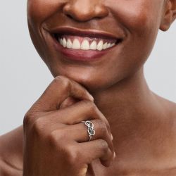 Bague femme pandora nœud de l'infini argent massif 193759c01 - plus-de-bagues-femmes - edora - 1