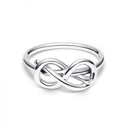 Bague femme pandora nœud de l'infini argent massif 193759c01 - plus-de-bagues-femmes - edora - 0