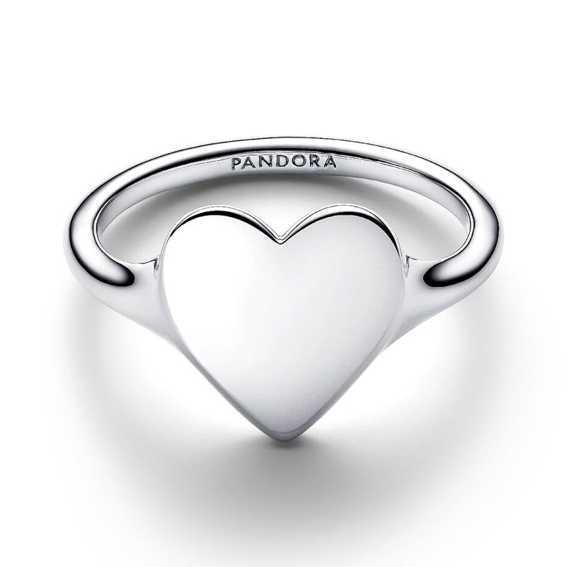 Bague femme pandora cœur gravable argent massif 193988c00 - plus-de-bagues-femmes - edora