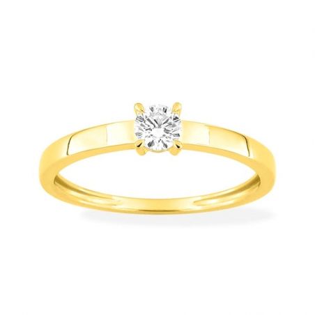 Bague solitaire: solitaire femme & bague solitaire diamant femme - bague-femme-or - edora - 1