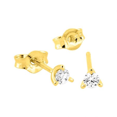 Boucles d’oreilles or 9 carats, boucles d’oreilles or 375 - puces - edora - 2
