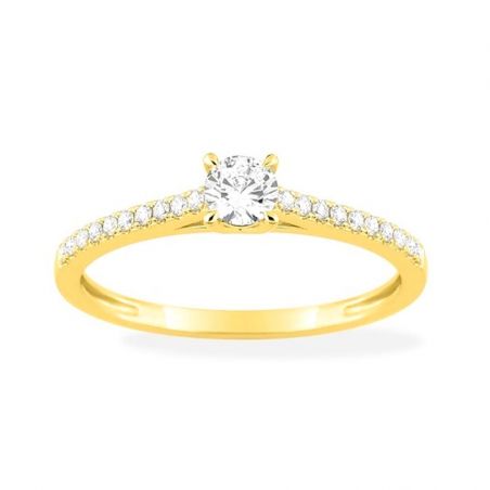 Bagues de fiançailles femme & bagues fiançailles diamant - bague-femme-or - edora - 1