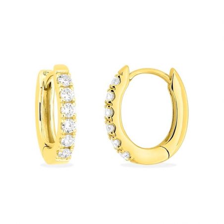Boucles d’oreilles or 9 carats, boucles d’oreilles or 375 - creoles - edora
