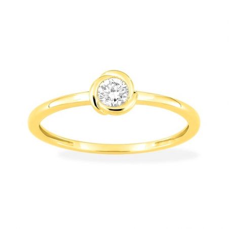 Bague solitaire: solitaire femme & bague solitaire diamant femme - bague-femme-or - edora - 1