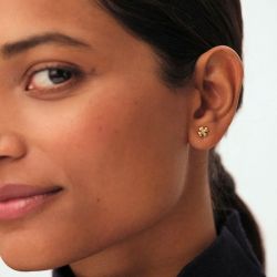 Piercing femme puce trèfle agatha mix& match en argent 925 et doré 750/1000 02390551-157-tu - piercing-femme - edora - 1