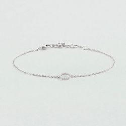 Bracelet femme souple agatha rondou argenté et cristaux 02420789-136-tu - bracelet-argent-femme - edora - 0