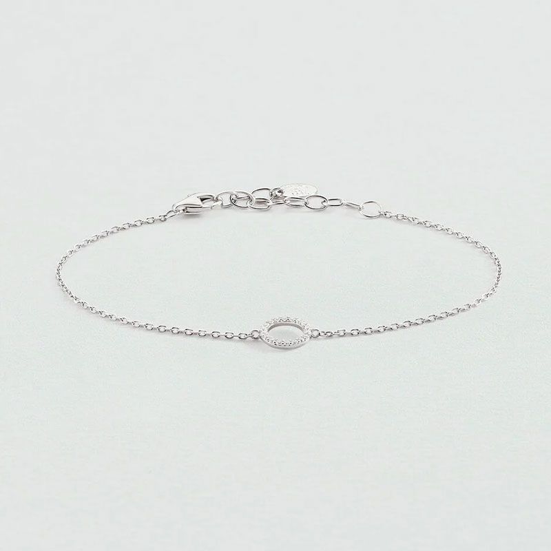 Bracelet femme souple agatha rondou argenté et cristaux 02420789-136-tu - bracelet-argent-femme - edora