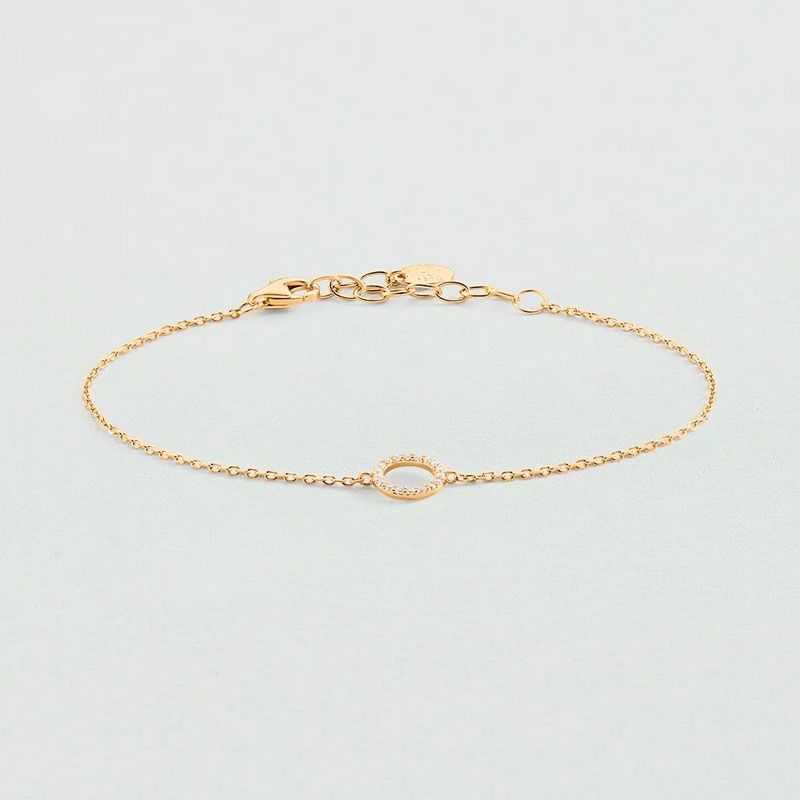 Bracelet femme souple agatha rondou doré et cristaux 02490106-137-tu - bracelet-argent-femme - edora