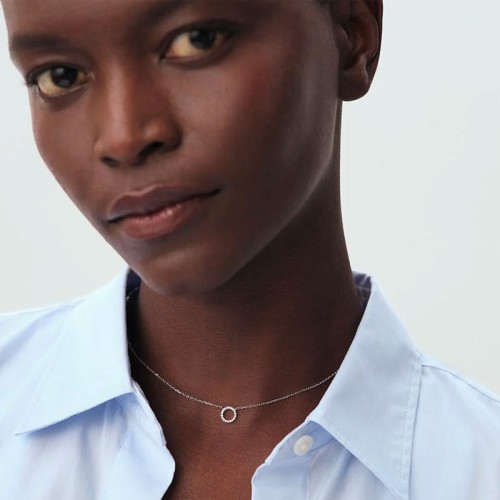 Collier femme ras du cou AGATHA RONDOU argenté et cistaux 02621006-136-TU