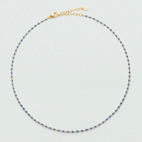 Collier femme ras du cou AGATHA SMARTY doré et billes d'émail coloré 02670200-109-TU