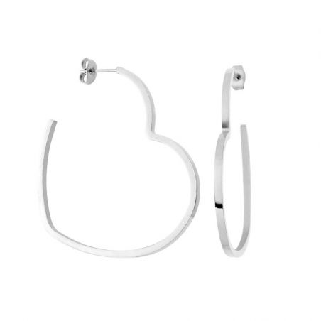 Bijoux acier inoxydable : bague, bracelet acier inoxydable - creoles - edora - 1