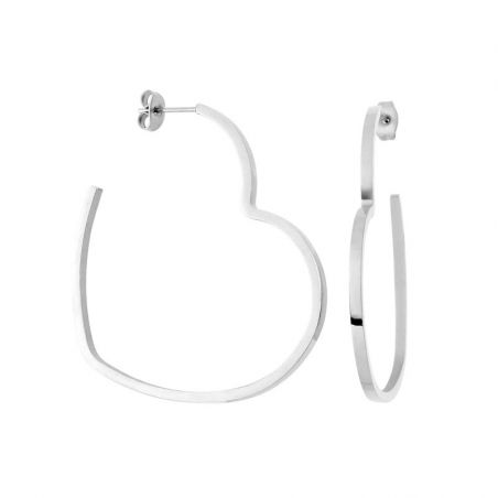 Bijoux acier inoxydable : bague, bracelet acier inoxydable - creoles - edora - 2