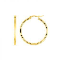 Boucles d'oreilles femme créoles edora acier doré edo435220 - creoles - edora - 0