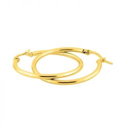 Boucles d'oreilles femme créoles edora acier doré edo435220 - creoles - edora - 1