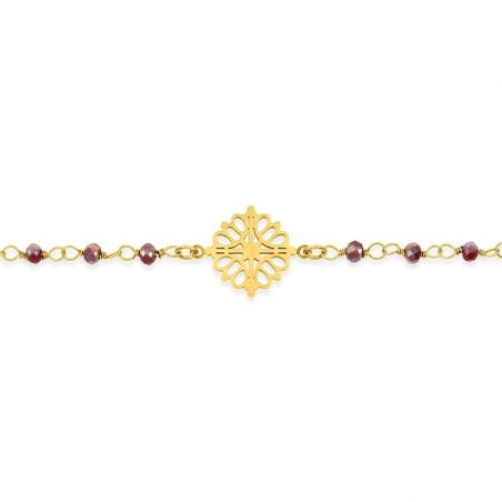 Bracelet or & argent, bracelet plaqué or, bracelet cuir & tissu (2) - bracelets-acier - edora - 2