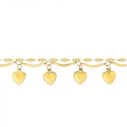 Bracelet femme coeurs edora acier doré edo433661 - bracelets-acier - edora - 1